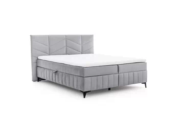 Postel boxspring Penia 160x200 s úložním prostorem - popelavá samet hydrofobní  Element 24