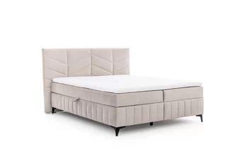 Postel boxspring Penia 180x200 s úložním prostorem - Krémový samet hydrofobní  Element 17