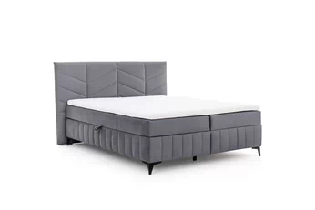 Postel boxspring Penia 180x200 s úložním prostorem - šedá samet hydrofobní  Element 23