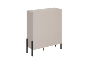 Komoda Jukon 114 cm dvoudveřová - kašmír / černé nožičky