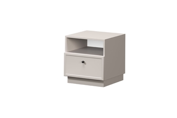 Noční stolek Lorini z szuflada 45 cm - kašmír / černá uchwyt