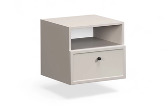 Nočný Stolík závesná Lorini z szuflada 45 cm - kašmír / Čierny Úchytka