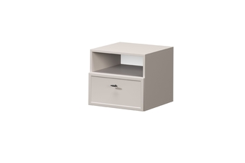 Noční stolek závěsná Lorini z szuflada 45 cm - kašmír / černá uchwyt T-bar
