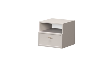 Noční stolek závěsná Lorini z szuflada 45 cm - kašmír / zlatá uchwyt T-bar