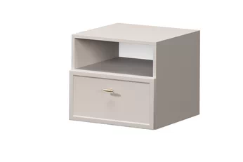 Nočný Stolík závesná Lorini z szuflada 45 cm - kašmír / zlaté Úchytka T-bar