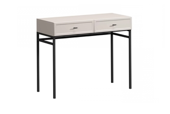 Toaletný stolík Lorini 100 cm so zásuvkami - kašmír / čierny úchyty T-bar / Rošt