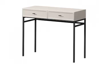 konzole / Toaletní stolek Lorini 100 cm se zásuvkami - kašmír / černá Úchytky T-bar / Rošt