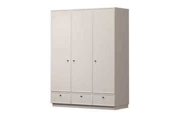 skříň Lorini 150 cm z policemi - kašmír / černá Úchytky