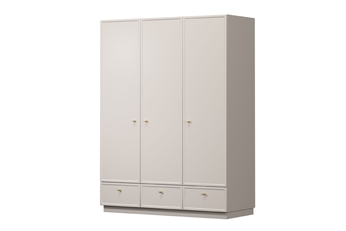 skříň Lorini 150 cm z policemi - kašmír / zlote Úchytky