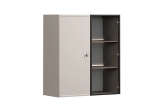 Vitrína závesná Lorini do obývacej izby 100 cm - kašmír / Čierny Úchytka T-bar