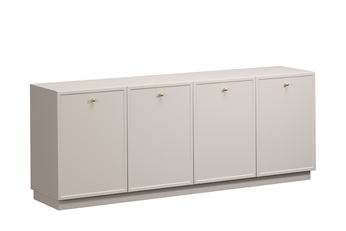 Komoda čtyřdveřová Lorini 200 cm - kašmír / zlote Úchytky