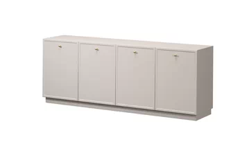 Štvordverová Komoda Lorini 200 cm - kašmír / zlote úchyty