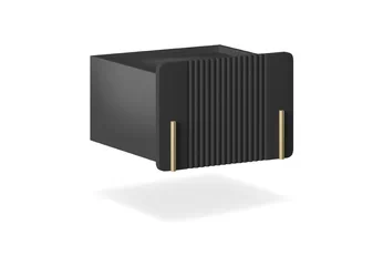 Nočný Stolík Malmi 45 cm závesná z szuflada - Čierny mat / zlaté