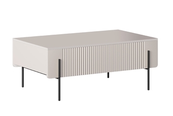 Stolík kawowy so zásuvkami Malmi 100 cm - kašmír / čierny nozki