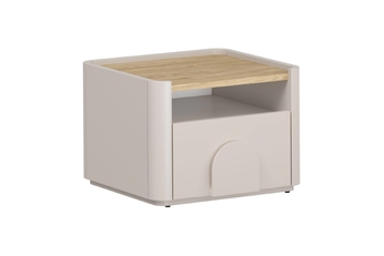 Nočný Stolík Amilio z szuflada 50 cm - kašmír / Dub olejowany / úchyty kašmír