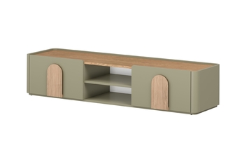 TV skrinka Amilio 170 cm z szuflada - eukaliptus / Dub baltic dune / úchyty Dub prírodné