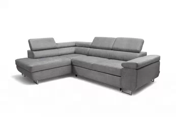 Naroznik z funkcja spania Annabelle L bal oldali - szürke Velúr hidrofob Vogue 14 - Oferta Limitowana