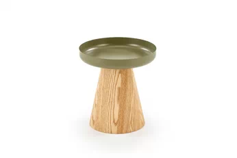 Konferenčný stolík okragla gina 40 cm do obývacej izby - prírodné / Zelený