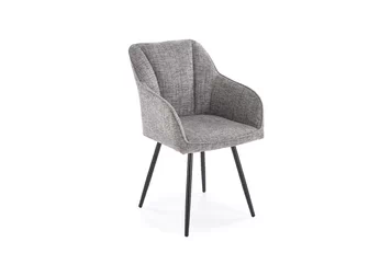 židle čalouněné Vellin - popelavá / černé nožičky