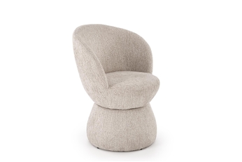 Otočená čalúnená stolička Iverto - béžová látka