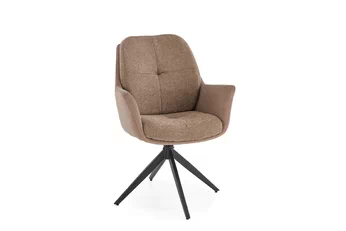 Stolička čalúnená Orbia otočna - brazowe / čierny nožičky