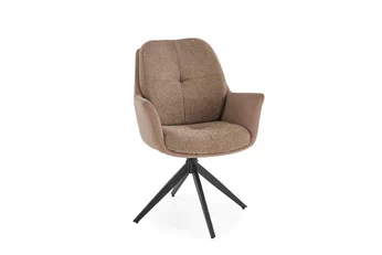 židle čalouněné Orbia obrotowe - brazowe / černé nožičky