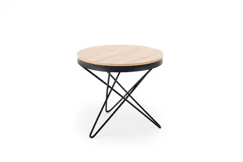 Konferenční stolek okragla leila 60 cm - přírodní / černá