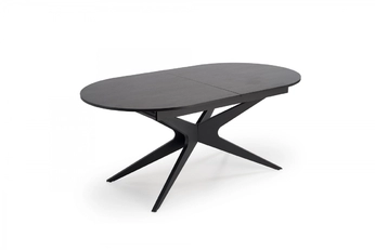 Stôl rozkladany Selvio 180-240 x 100 cm owalny Čierny