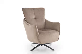 Kreslo odpočinkové Mirello otočna - Béžová plecionka