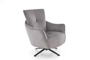 Kreslo odpočinkové Scampi otočna - popielata plecionka