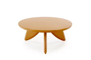 Konferenční stolek okragla soraya 80 cm - hořčice