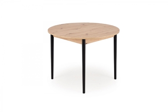 Rozkladací jedálenský stôl Elaris 102-142x102 cm - dub artisan / čierne nožičky