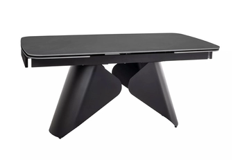 Stôl rozkladany Kalem 160-240x90 cm - Čierny mramor / Čierny 