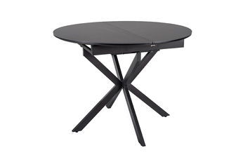 Stôl rozkladany Zinvero 100-135x100 cm ceramiczny - šedý mat / Čierny