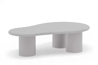 Konferenčný stolík Gisela svetlosivý 130x80 cm moderný mikrocementový povrch