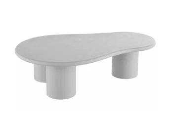 Stolík kawowy Gisela 130 cm do obývacej izby - svetlý šedý