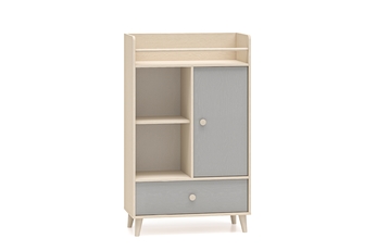 Detská komoda Marla 80 cm so zásuvkou - piesková / sivý palladium