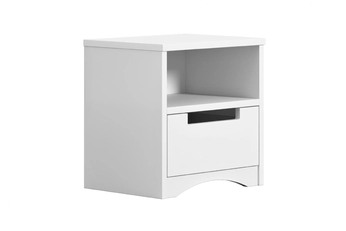 Nočný Stolík Guli 40 cm z szuflada - Biely