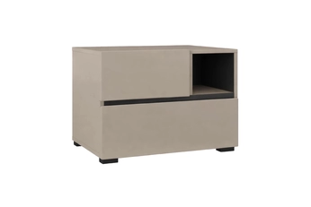 Nočný Stolík Cross 55 cm so zásuvkami - kašmír / Čierny