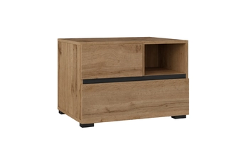 Nočný Stolík Cross 55 cm so zásuvkami - Dub wotan / Čierny