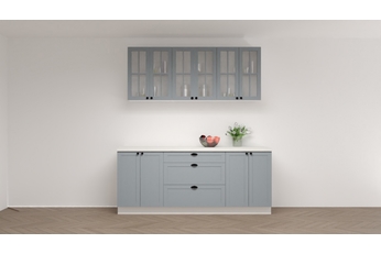 Komplet nábytku kuchennych Linea 200cm - šedá grey