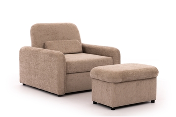 Pohovka Masilio z pufa - béžová šenil Sierra 744