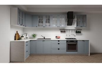 Komplet nábytku kuchennych Linea 150x3700cm - šedá grey