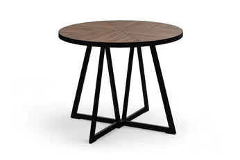 Stôl okragly Cedrus Rozeta 95/150 cm loftowy rozkladany - Dub estana / Čierny