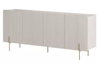 Komoda Malmi 200 cm - kašmír / zlote nozki - Omezená nabídka z expozice