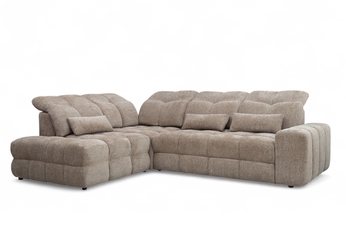  Rohová sedací souprava Magnelio Prestige L z elektricky wysuwanym sedadlem levá - béžová boucle Raven 34 