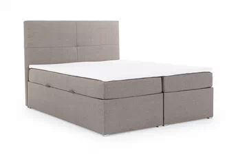 Boxspring posteľ s úložným priestorom Mattias - Béžová plecionka Inari 26