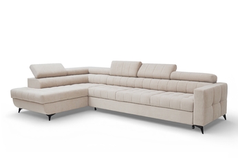 Rohová sedacia súprava Nardo Maxi s funkciou spánku Ľavá strana - béžový plusz Pretty 03