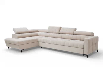 Rohová sedacia súprava Nardo Maxi s funkciou spánku Ľavá strana - béžový plusz Pretty 03