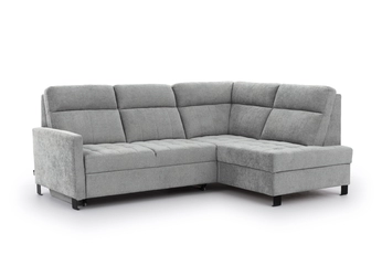 Rohová sedacia súprava Gespano L pravá strana z waskim bokiem - šedý šenil Perfect Harmony 80